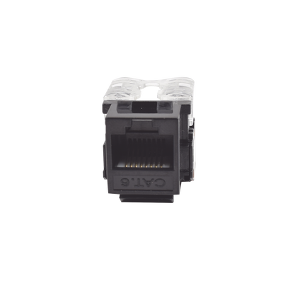 Módulo Jack Keystone Cat6 con terminación 110 (Punchdown) para faceplate - Color Negro - Imagen 2