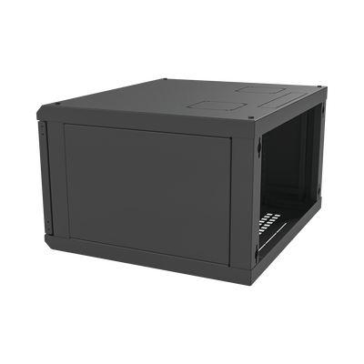 Gabinete para Montaje en Pared, Puerta de Cristal Templado, Cuerpo Fijo con Rack 19" de 6 Unidades. - Imagen 4
