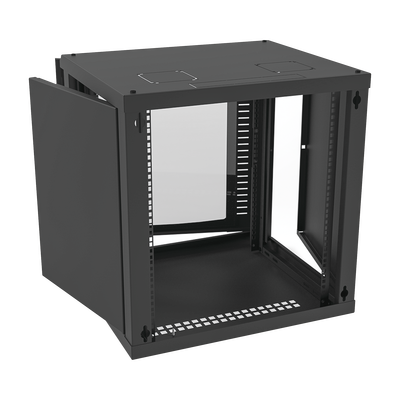 Gabinete para Montaje en Pared, Puerta de Cristal Templado, Cuerpo Fijo con Rack 19" de 12 Unidades - Imagen 3