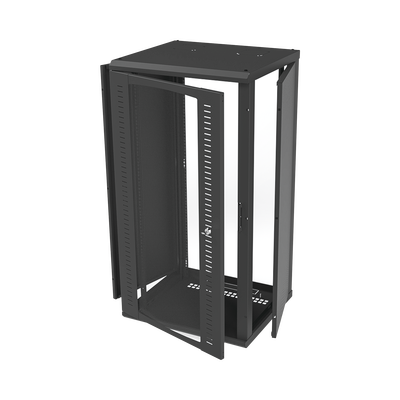 Gabinete para Montaje en Pared, Puerta de Cristal Templado, Cuerpo Fijo con Rack 19" de 24 Unidades - Imagen 2