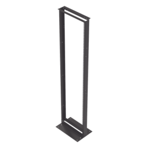 Rack de 2 Postes, Estándar 19", 45 Unidades, Fabricado en Acero, Base "L" para Anclar a Piso.