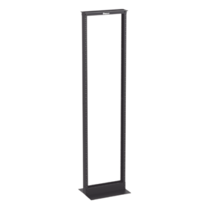 Rack de Dos Postes Estándar de 19 in, Rieles Numerados y Roscados #12-24, Fabricado en Aluminio, 45 Unidades de Rack, Color Negro