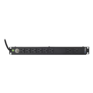 Multicontacto Horizontal (PDU) de 8 Contactos (NEMA 5-15R) Rack 19" 1UR. Voltaje Entrada/Salida: 120Vca/15A