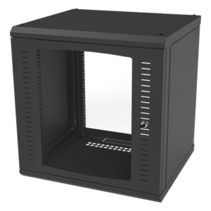 Gabinete para Montaje en Pared Cuerpo Fijo, con 12 Unidades de Rack, de 19in, Puerta de Cristal Templado, Fabricado en Acero