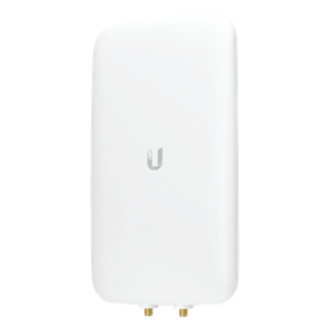 Antena sectorial simétrica UniFi, doble banda con apertura de 90° en 2.4 GHz (10 dBi) y 45° en 5 GHz (15dBi)