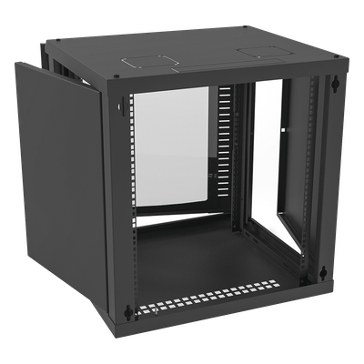 Gabinete para Montaje en Pared Cuerpo Fijo, con 12 Unidades de Rack, de 19in, Puerta de Cristal Templado, Fabricado en Acero - Imagen 3