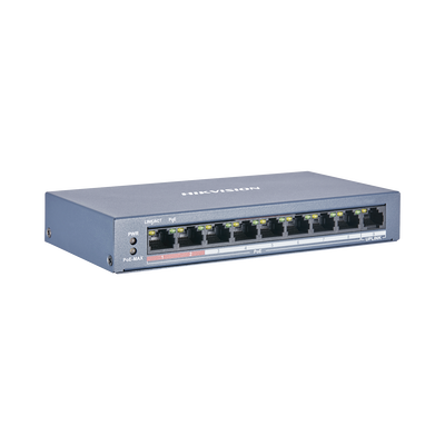 Switch PoE+ / No Administrable / 8 Puertos 10/100 Mbps PoE+ / 1 Puerto 100 Mbps Uplink / PoE hasta 250 metros / 60 W - Imagen 2