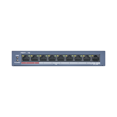 Switch PoE+ / No Administrable / 8 Puertos 10/100 Mbps PoE+ / 1 Puerto 100 Mbps Uplink / PoE hasta 250 metros / 60 W - Imagen 5