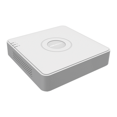 DVR 1080P lite / 4 Canales TURBOHD + 1 Canal IP / 1 Bahía de Disco Duro / H.264+ / 1 Canal de Audio / Salida de vídeo Full HD