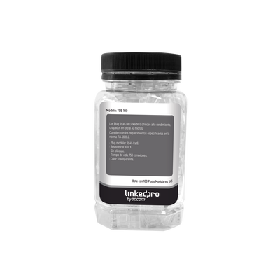 Bote con 100 Piezas de Plug Modular RJ45 Cat6 sin blindaje, chapado de oro a 30 micras para durabilidad extrema - Imagen 2