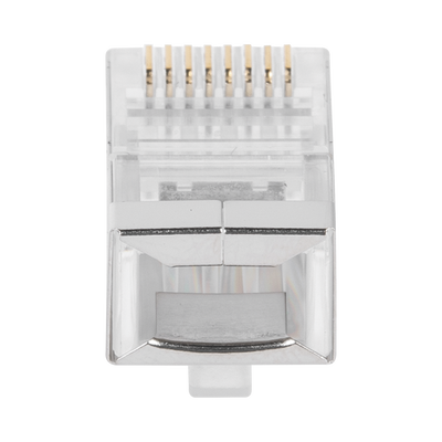 Bote con 100 Piezas de Plug Modular RJ45 Cat6 blindado, chapado de oro a 30 micras para durabilidad extrema SIN PIN DE TIERRA - Imagen 5