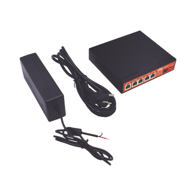 Switch No Administrable de 5 puertos Gigabit PoE (802.3af/at/bt y Pasivo de 24 Vcc) + 1 puerto SFP Gigabit, con controlador de carga para baterías - Imagen 3
