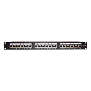 Panel de Parcheo de Impacto Blindado (STP) de 24 Puertos Cat5e, 19 Pulgadas
