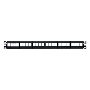 Panel de Parcheo Modular Keystone (Sin Conectores), de 24 Puertos, Espacio Para Identificación con Etiqueta Adhesiva, 1UR