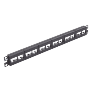 Panel de Parcheo Modular Mini-Com (Sin Conectores), Plano, Sin Blindaje, de 24 Puertos, 1UR