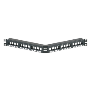 Panel de Parcheo Modular Keystone (Sin Conectores), Angulado, de 24 Puertos, 1UR
