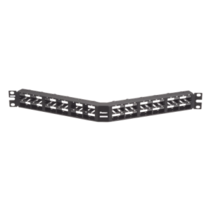 Panel de Parcheo Modular Mini-Com (Sin Conectores), Angulado, Sin Blindaje, Alta Densidad, de 48 Puertos, 1UR