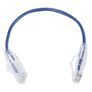 Cable de Parcheo Slim UTP Cat6 - 20 cm (7.87 Pulgadas) Azul Diámetro Reducido (28 AWG)