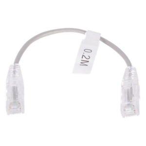 Cable de Parcheo Slim UTP Cat6 - 20 cm (7.87 Pulgadas) Gris Diámetro Reducido (28 AWG)