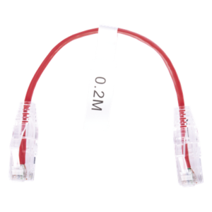 Cable de Parcheo Slim UTP Cat6 - 20 cm (7.87 Pulgadas) Rojo Diámetro Reducido (28 AWG)