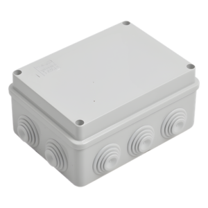 Caja Estanca de PVC Para Derivación y Conexión, 10 Entradas, Tapa Atornillada, 150x110x70 mm (Área interna), Uso Exterior IP55, Material que no Propaga el Fuego y Libre de Hálogenos