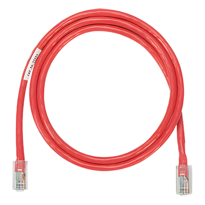 Cable de Parcheo UTP Categoría 5e, con Plug Modular en Cada Extremo - 2 Metros (6.56 Pies) - Rojo