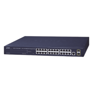 Switch Administrable Capa 2 de 24 Puertos Gigabit 10/100/1000T, 2 Puertos SFP 100/1000X , Cuenta con una Interfaz de Consola
