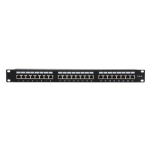 Panel de Parcheo de Impacto (110) Blindado (STP) de 24 Puertos Cat6, 19 Pulgadas
