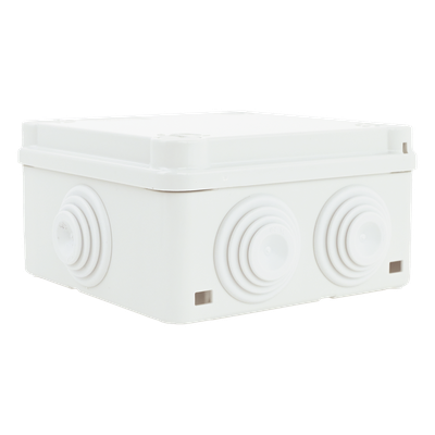 Caja Estanca de PVC Para Derivación y Conexión, 6 Entradas, Tapa con Tornillo de 1/4" de Vuelta, 100x100x50 mm (Área Interna), Uso Exterior IP55, Material que no Propaga el Fuego y Libre de Hálogenos - Imagen 3