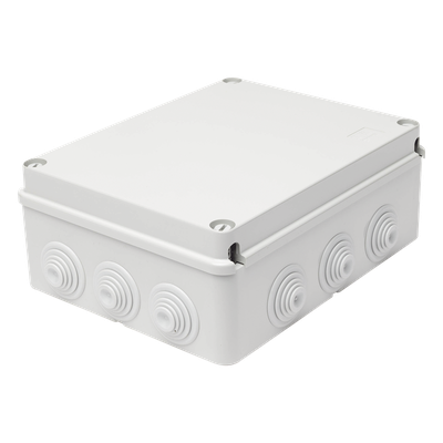 Caja Estanca de PVC Para Derivación y Conexión, 12 Entradas, Tapa Atornillada, 240x190x90 mm (Área interna), Uso Exterior IP55, Material que no Propaga el Fuego y Libre de Hálogenos - Imagen 2