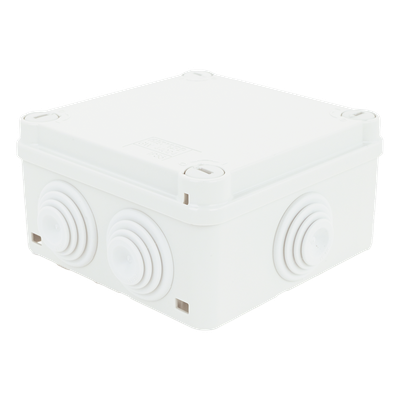 Caja Estanca de PVC Para Derivación y Conexión, 6 Entradas, Tapa con Tornillo de 1/4" de Vuelta, 100x100x50 mm (Área Interna), Uso Exterior IP55, Material que no Propaga el Fuego y Libre de Hálogenos - Imagen 4