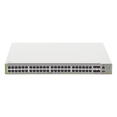 Switch PoE+ Administrable CentreCOM GS980M, Capa 3 de 48 puertos 10/100/1000Mbps + 4 SFP Gigabit, 740 W - Imagen 2