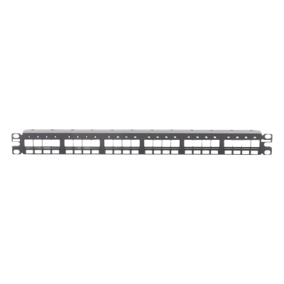 Panel de Parcheo Modular Keystone (Sin Conectores), Numerado y Espacio para Etiquetas, de 24 Puertos, 1UR - Imagen 2