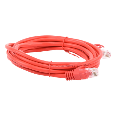 Cable de Parcheo UTP Cat5e - 3.0 Metros (9.84 Pies) - Rojo - Imagen 4