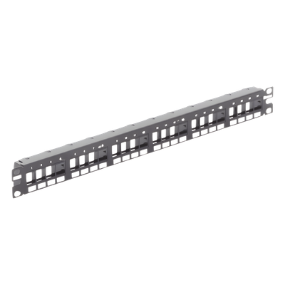 Panel de Parcheo Modular Keystone (Sin Conectores), Numerado y Espacio para Etiquetas, de 24 Puertos, 1UR - Imagen 5