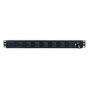 PDU Básico Para Distribución de Energía, Con 8 Tomas NEMA 5-15R Traseras y 2 Tomas 5-15R Frontales, 1UR, 15 Amp, 120 Vca