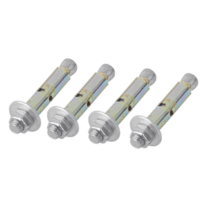 Kit de 4 Piezas de Taquete Tipo Barrenancla con Tornillo de 3/8" X 3" con Taquete de 1/2".