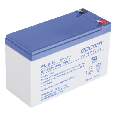 Batería 12 Vcc / 9 Ah / UL / Tecnología AGM-VRLA / Para uso en equipo electrónico Alarmas de intrusión / Incendio/ Control de acceso / Video Vigilancia / Terminales F1 / Cargador recomendado CHR-80. - Imagen 3