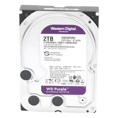 Disco Duro PURPLE de 2TB / 3 AÑOS DE GARANTÍA / Para Videovigilancia - Imagen 2