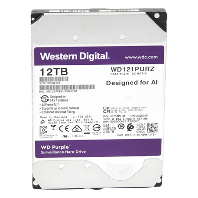 Disco duro WD de 12TB / 7200RPM / Optimizado para Videovigilancia - Imagen 3