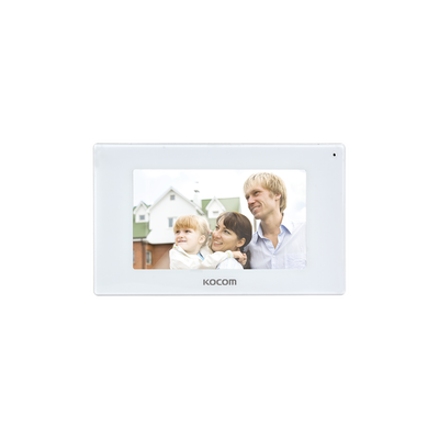 MONITOR 7" COLOR BLANCO, ALTA DEFINICIÓN (HD), CON ENTRADA MICROSD PARA GRABACIÓN