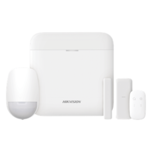 (AX PRO) KIT de Alarma AX PRO / Incluye: 1 Hub con bateria de respaldo / 1 Sensor PIR / 1 Contacto Magnético slim / 1 Control Remoto / WiFi / Compatible con Hik-Connect P2P