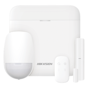(AX PRO) KIT de Alarma AX PRO con GSM (3G/4G) / Incluye: 1 Hub con bateria de respaldo / 1 Sensor PIR / 1 Contacto Magnético / 1 Control Remoto / Wi-Fi / Compatible con Hik-Connect P2P