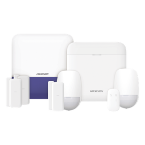 (AX PRO) KIT de Alarma AX PRO con GSM (3G/4G) / Incluye: 1 Hub con bateria de respaldo / 2 Sensores PIR / 3 Contactos Magnéticos mini / 1 Control Remoto / 1 Sirena Inalambrica Exterior / WiFi / Compatible con Hik-Connect P2P