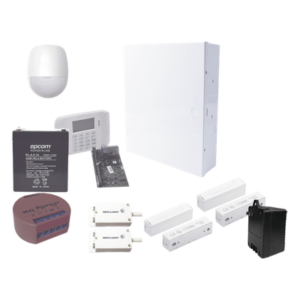 Kit de panel de alarma híbrido de 48 zonas con receptor inalámbrico, sensores incluidos y control inteligente de un circuito eléctrico