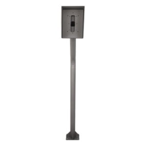 Poste y Cubierta industrial para montaje de Porteros IP Fanvil y Grandstream, altura de 1.2 metros, pintura electrostática color gris.