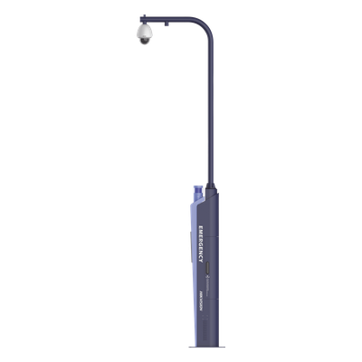 Estación de Pánico con Videollamada (Cámara de 2 Megapixel) / Sirena Integrada (Azul y Rojo) / Alarma Integrada / Protección IP65 / Montaje para Colocar PTZ - Imagen 2