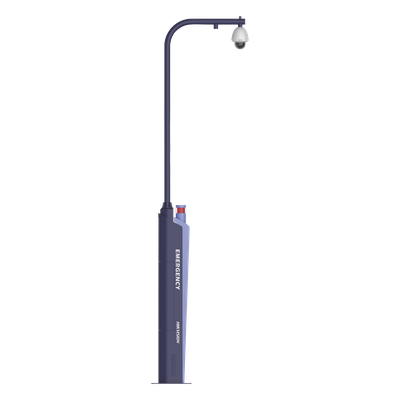 Estación de Pánico con Videollamada (Cámara de 2 Megapixel) / Sirena Integrada (Azul y Rojo) / Alarma Integrada / Protección IP65 / Montaje para Colocar PTZ - Imagen 3