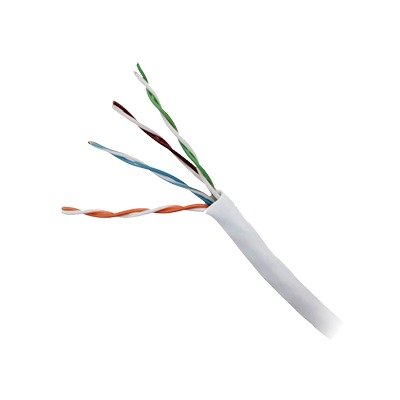 Bobina de 305 metros, Cat5e, Uso INTERIOR, color blanco, UL, CM, probado a 350 Mhz, para aplicaciones de CCTV / redes de datos/ CCTV / control RS485