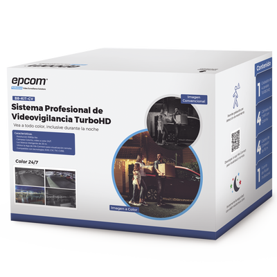 Kit TurboHD 1080p Lite / DVR 4 Canales / 4 Cámaras Bala 2 Megapixel ColorVu / Fuente de Poder / Accesorios de instalación - Imagen 2